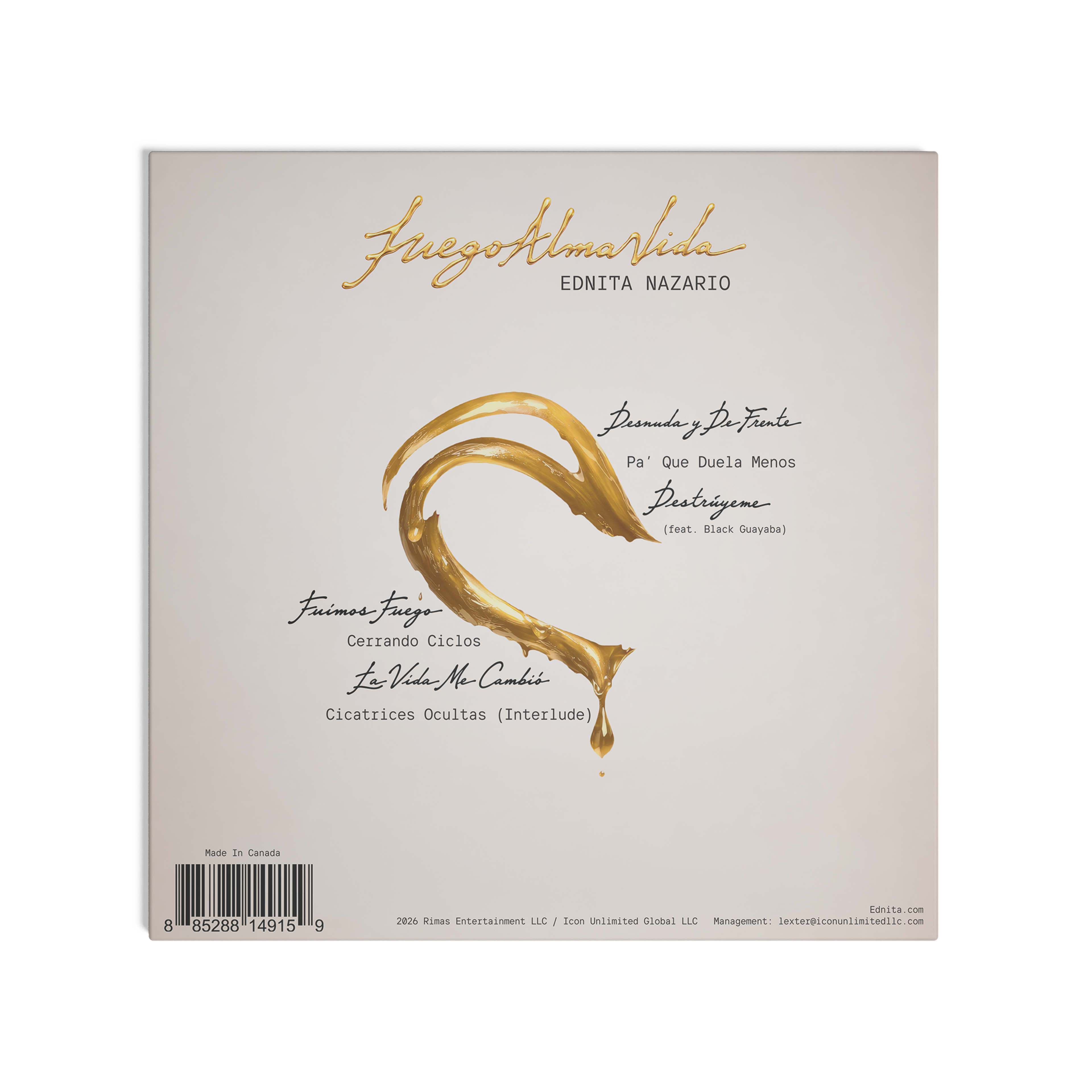 FuegoAlmaVida — CD Oficial | Ednita Nazario